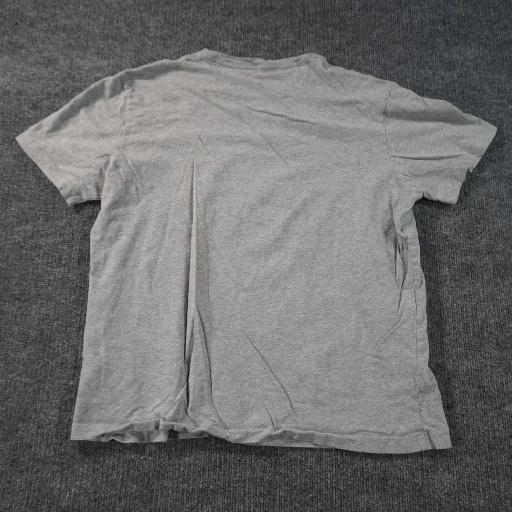 True Religion Graphic T-Shirt Mens Small Gray Buddha Guitar Relaxed Fit Tee